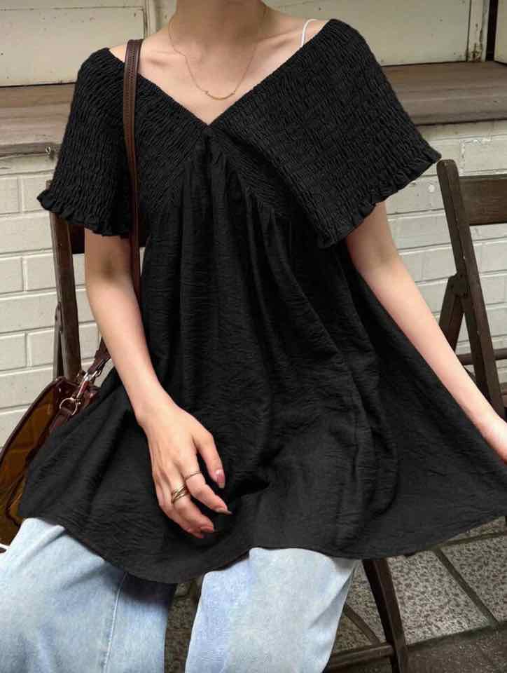 بلوزێ رەش یێ گوڵدار - Vintage Bloom Black